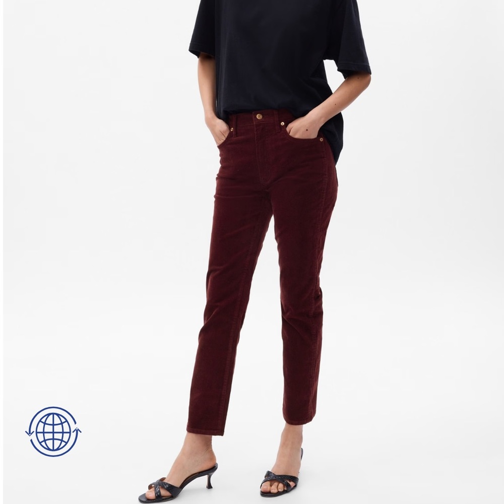 Vintage Slim High Rise Corduroy Pants